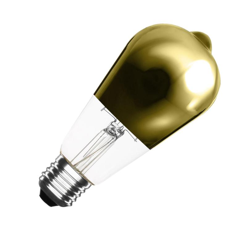 Image of 5.5W Dimmable LED Filament Squirrel Cage Bulb Gold - Screw Cap