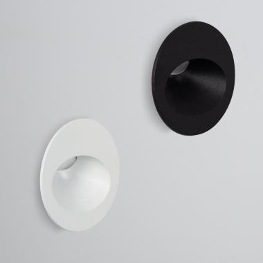 Image of Edit 3W Coney Recessed Round LED Wall Light