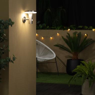 Image of Edit Helios Inox Solar LED Wall Light with PIR Motion Sensor