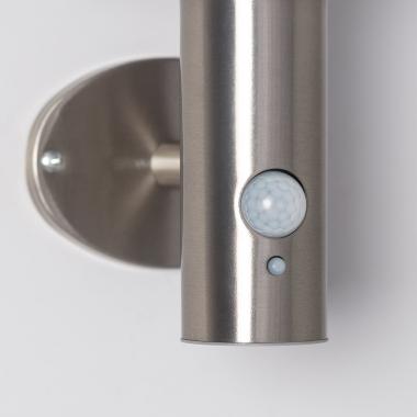 Image of Edit Helios Inox Solar LED Wall Light with PIR Motion Sensor