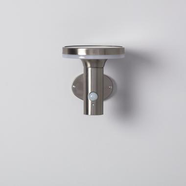 Image of Edit Helios Inox Solar LED Wall Light with PIR Motion Sensor