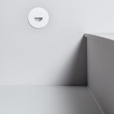 Image of Edit Guell 2W LED Round Aluminium Wall Spotlight IP65