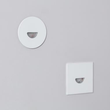 Image of Edit Guell 2W LED Square Aluminium Recessed Wall Light IP65