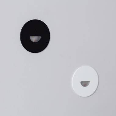 Image of Edit Guell 2W Round Aluminium LED Recessed Wall Light IP65