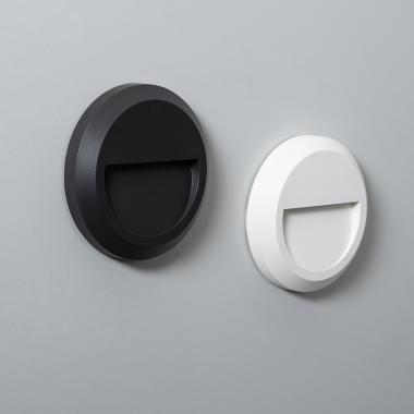 Image of Edit 1W Edulis Round Surface Outdoor LED Wall Light