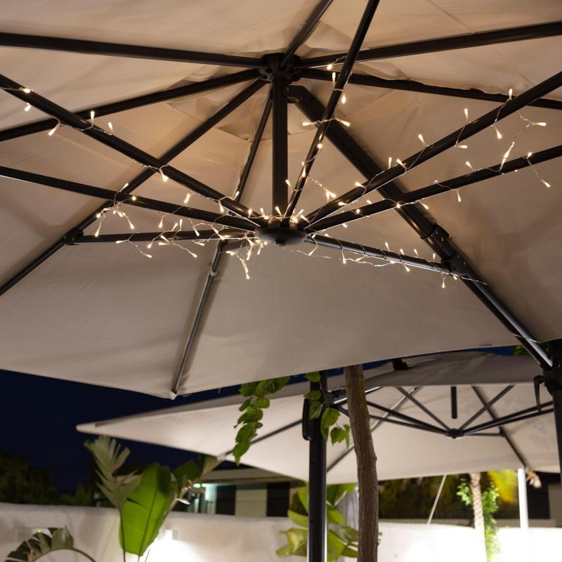 Image of Edit Parasol Multi Function Battery Operated LED String Lights with Remote Control - 120 Lights