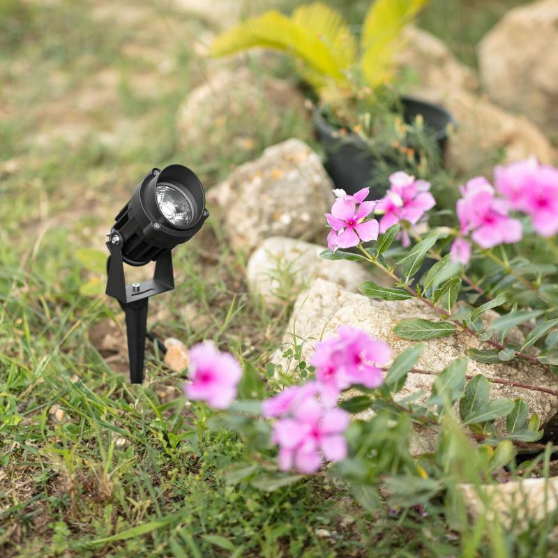 Image of Outdoor RGB 10W LED Spotlight Vetusta IP65 with Spike