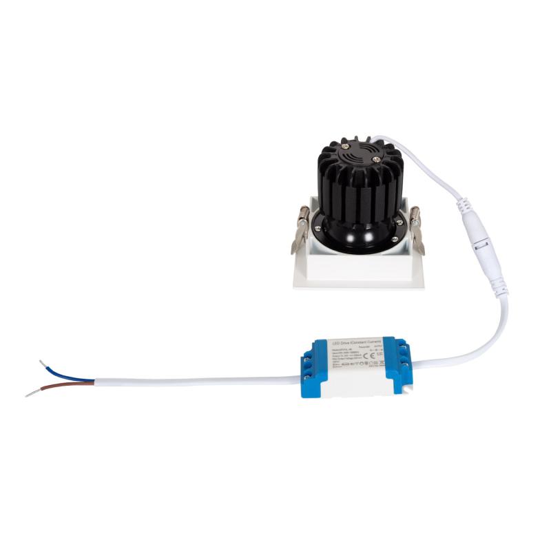 Image of Square Expert Colour 7W COB LED Adjustable Downlight Cutout 82x82mm