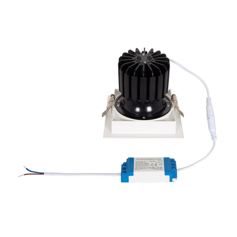 Image of Square Expert Colour 18W COB LED Adjustable Downlight Cutout 125x125mm