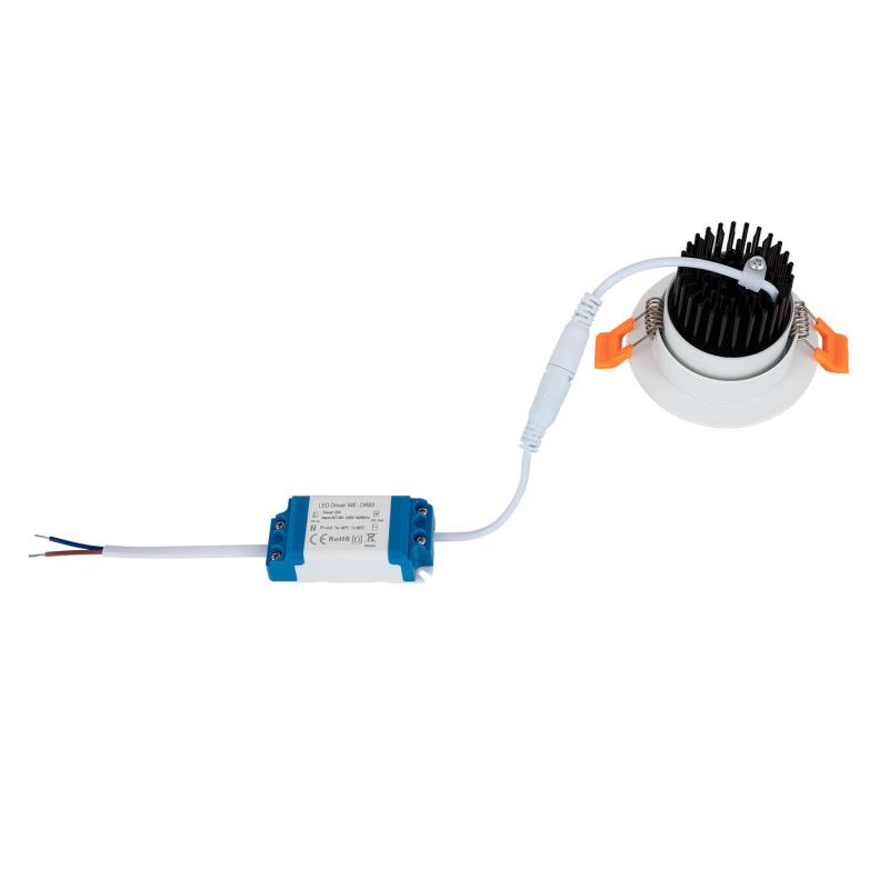 Image of Round 12W COB LED Adjustable Downlight Cutout 90mm