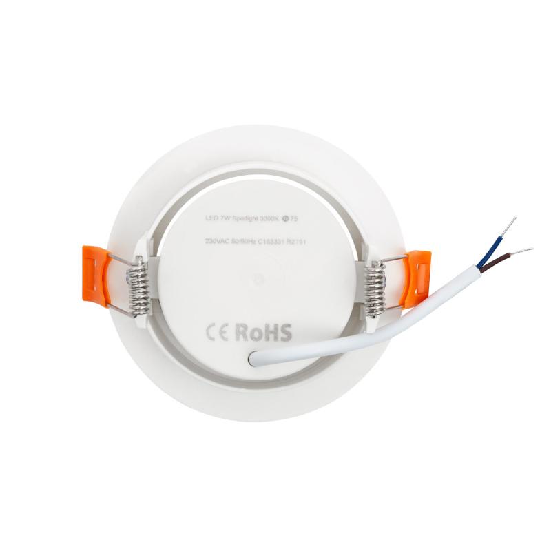 Image of Round Solid 7W COB LED Adjustable Downlight Cutout 75mm