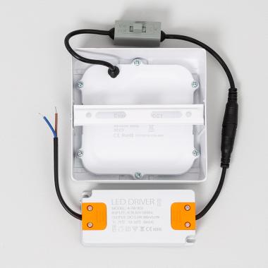 Image of 6W Square Selectable LED Flush Ceiling Light 105x105 mm