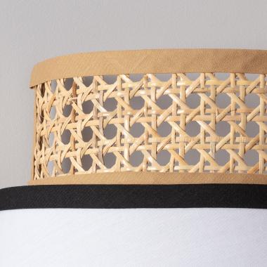 Image of Edit Marya Rattan Flush Wall Light with Plug