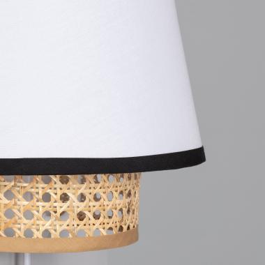 Image of Edit Marya Rattan Flush Wall Light with Plug