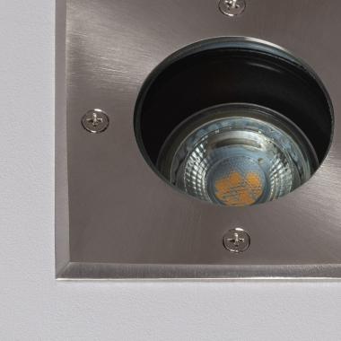 Image of Square Recessed Ground Light for GU10 Light Bulb
