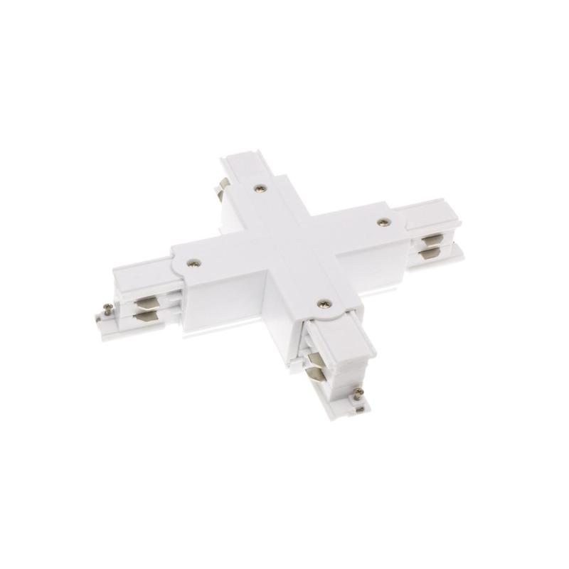 Image of Three Circuit Track Light X Shaped Connector