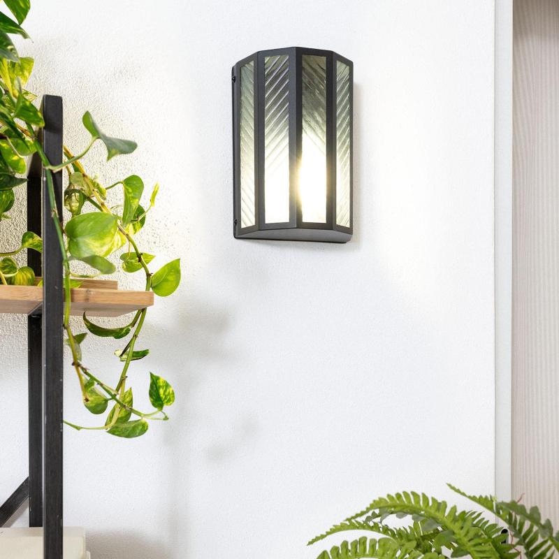 Image of Edit Hadley Half Lantern Outdoor Wall Light