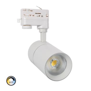 Image of Three Circuit 30W Colour Selectable CCT Dimmable LED Track Light New Mallet