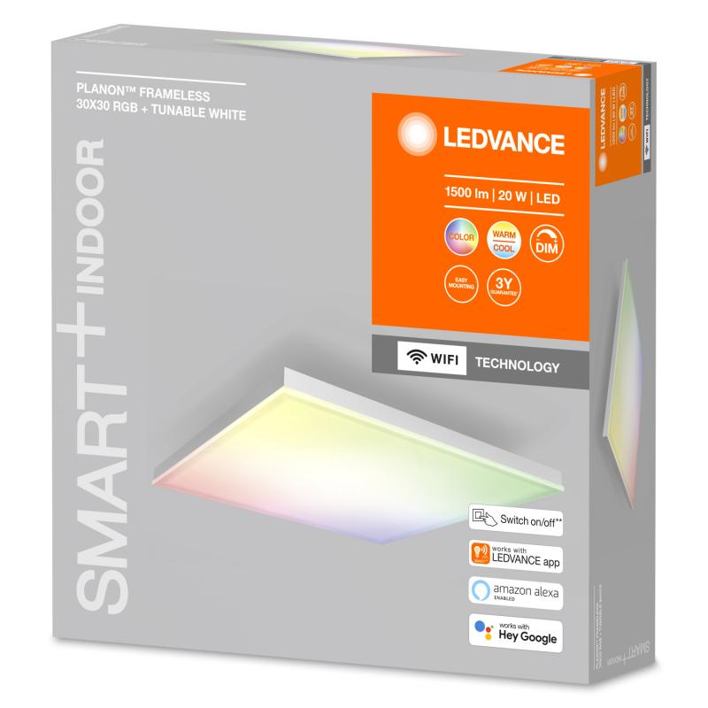 Image of Ledvance 20W CCT LED Smart + WiFi Square Surface Panel Without Frame 300 x 300mm