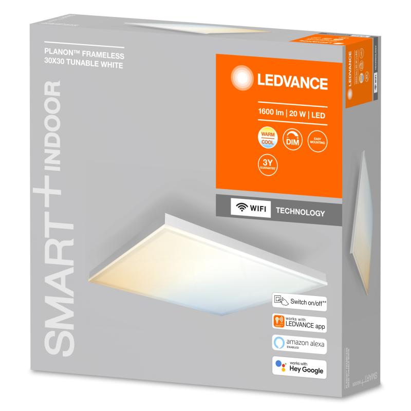 Image of Ledvance 20W CCT LED Smart + WiFi Square Surface Panel Without Frame 300 x 300mm