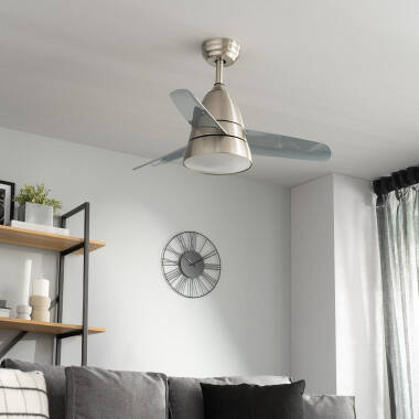 Image of Edit Industrial 15W Colour Selectable LED Ceiling Fan 91cm with DC Motor