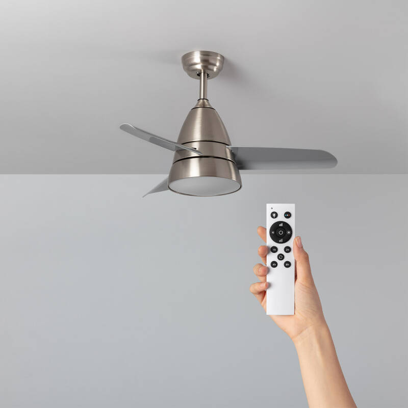 Image of Edit Industrial 15W Colour Selectable LED Ceiling Fan 91cm with DC Motor