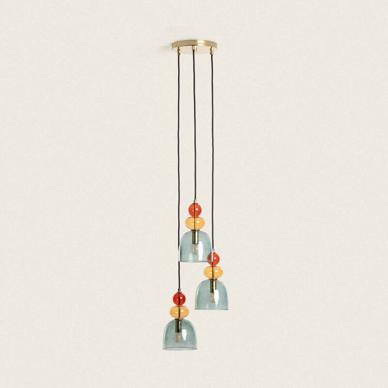 Image of Edit Baudelaire Glass 3 Light Cluster Ceiling Pendant