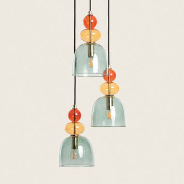 Image of Edit Baudelaire Glass 3 Light Cluster Ceiling Pendant