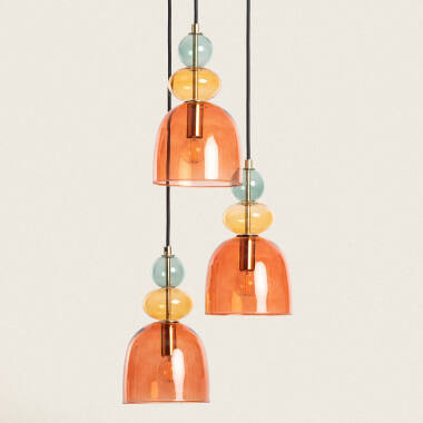 Image of Edit Baudelaire Glass 3 Light Cluster Ceiling Pendant
