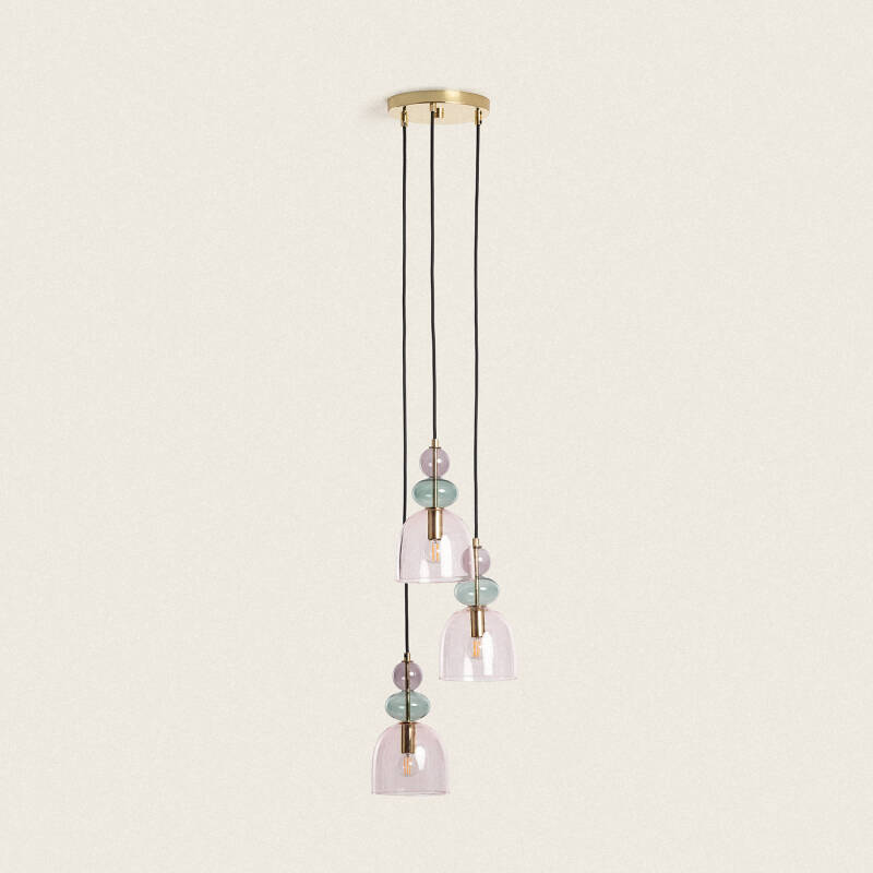 Image of Edit Baudelaire Glass 3 Light Cluster Ceiling Pendant
