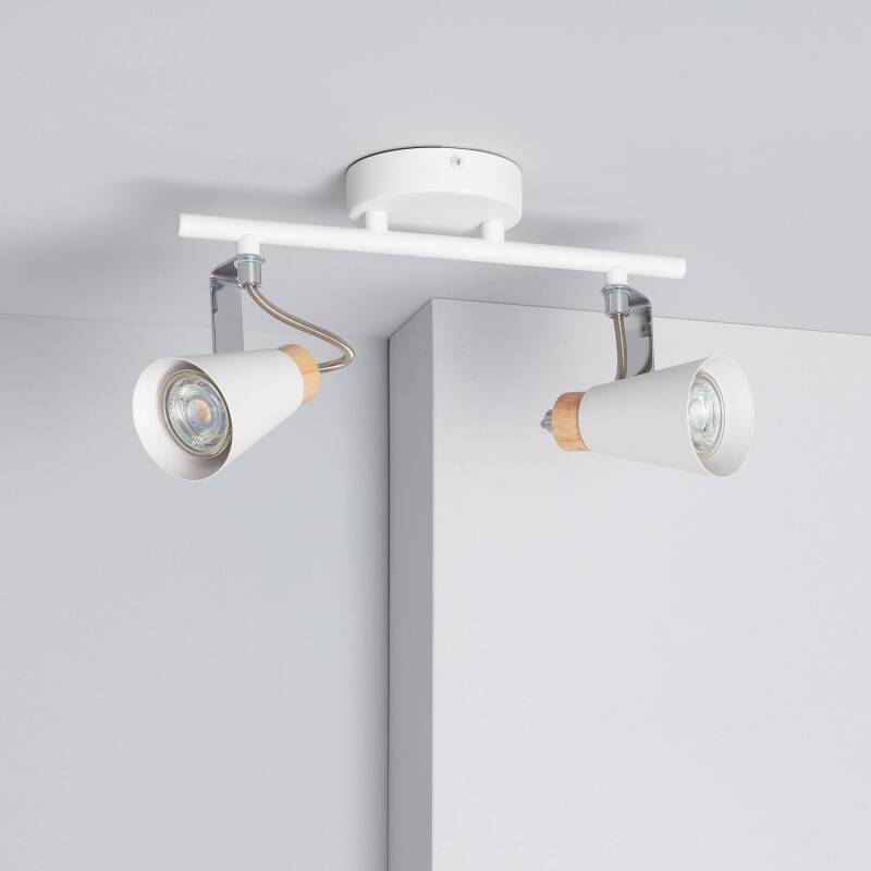 Image of Edit Mara 2 Light Adjustable Ceiling Spotlight Bar