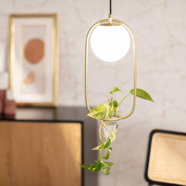 Image of Edit Moonlight Glass Plant Pot Ceiling Pendant Light