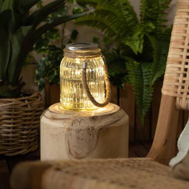 Image of Edit Solar LED Solar Glass Jar With Fairy Lights