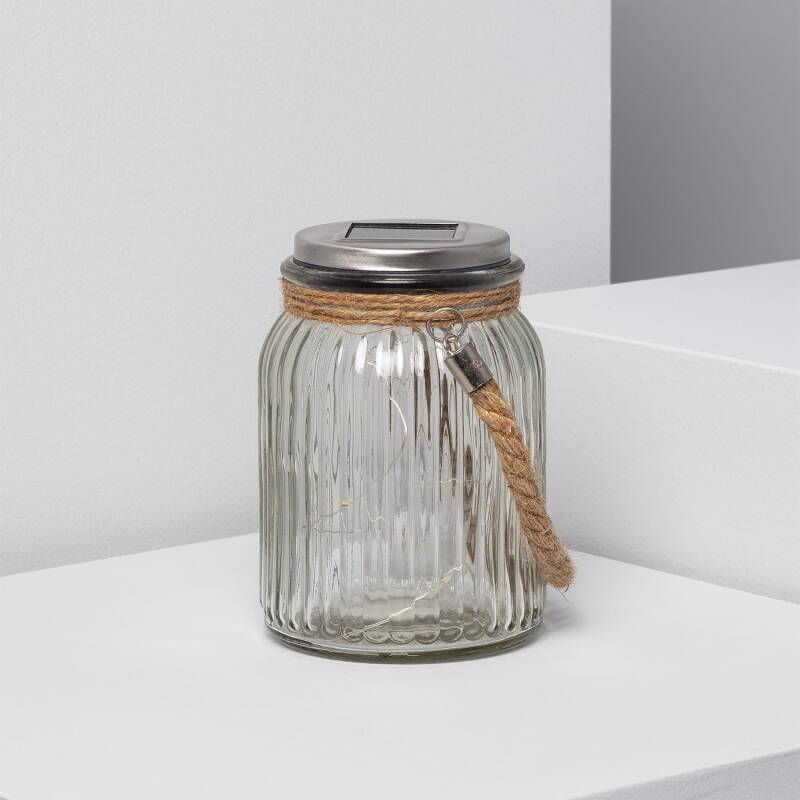 Image of Edit Solar LED Solar Glass Jar With Fairy Lights