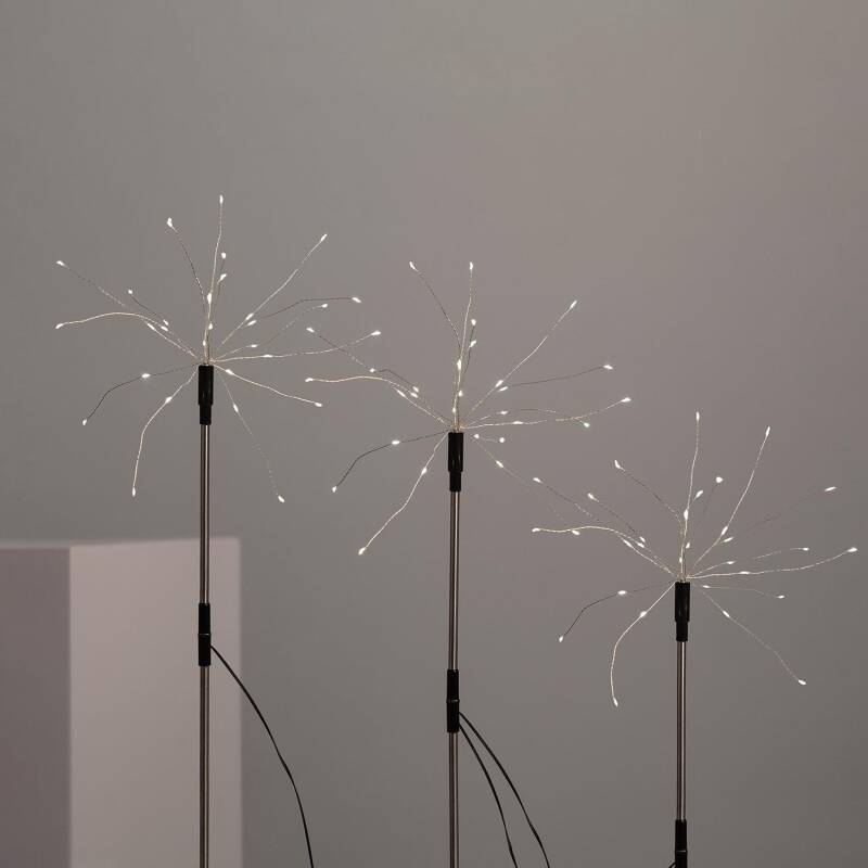Image of Suri Dandelion Solar LED Stake Light - Set of 3