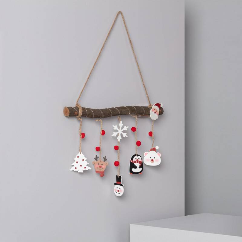 Image of Edit Battery Operated LED Hanging Yule Log Decoration