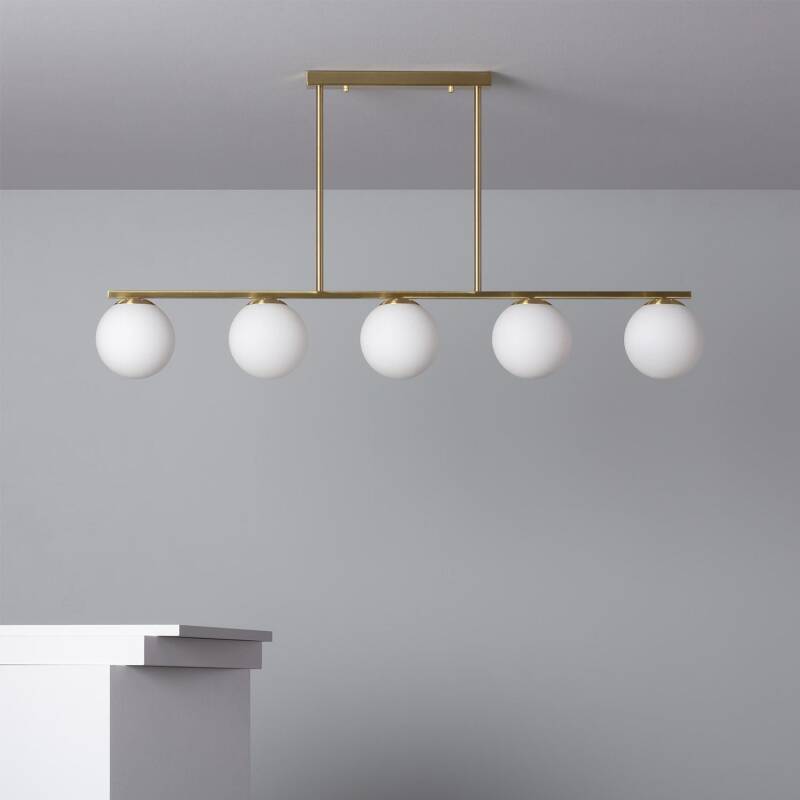 Image of Edit Boqor 5 Light Semi-Flush Bar Ceiling Pendant