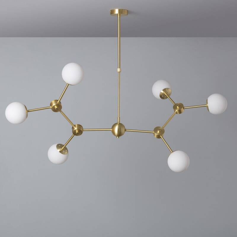 Image of Edit Moonlight 6 Arm Semi-Flush Ceiling Light