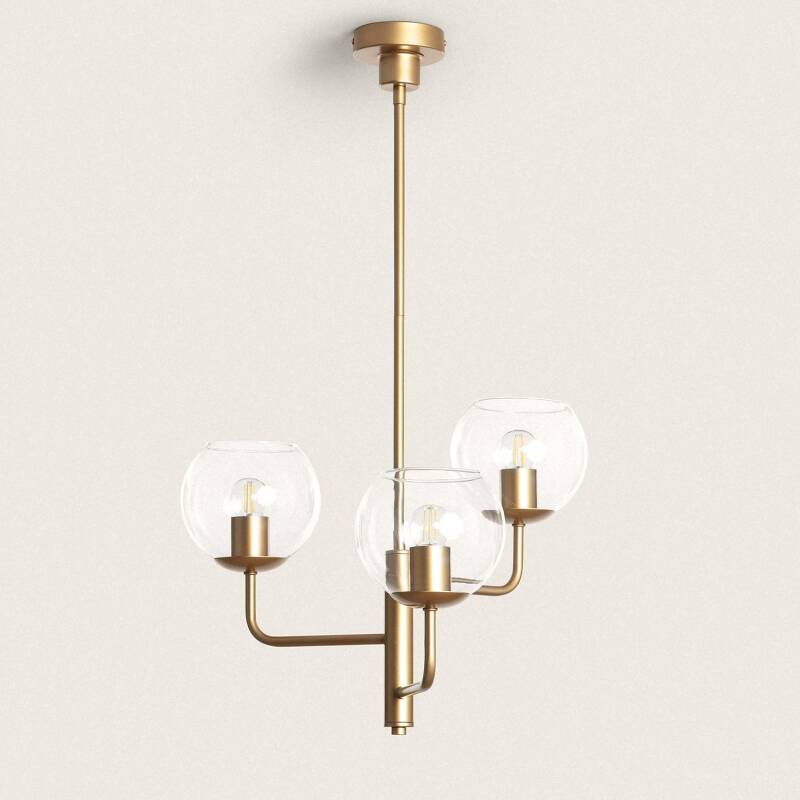 Image of Edit Tribubble Glass Ceiling Pendant Light