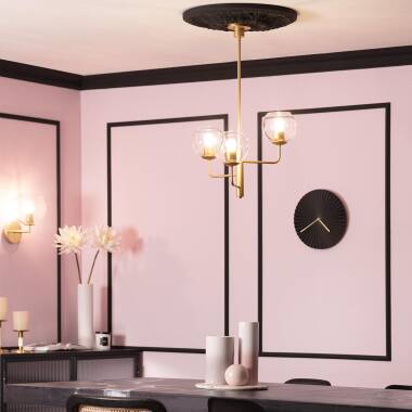 Image of Edit Tribubble Glass Ceiling Pendant Light
