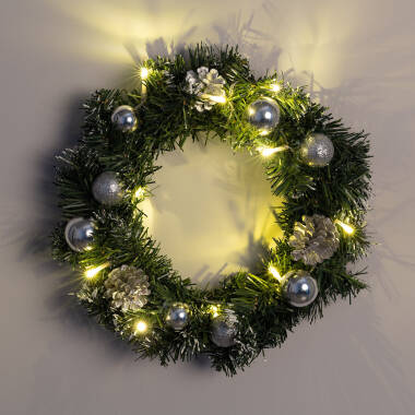 Image of Edit Karuna Battery Operated LED Christmas Wreath