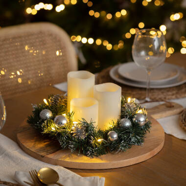 Image of Edit Karuna Battery Operated LED Christmas Wreath