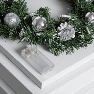 Image of Edit Karuna Battery Operated LED Christmas Wreath