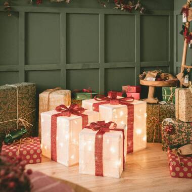 Image of Edit Battery Operated LED Gift Boxes - Set of 3