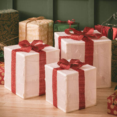 Image of Edit Battery Operated LED Gift Boxes - Set of 3
