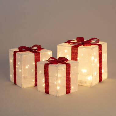 Image of Edit Battery Operated LED Gift Boxes - Set of 3