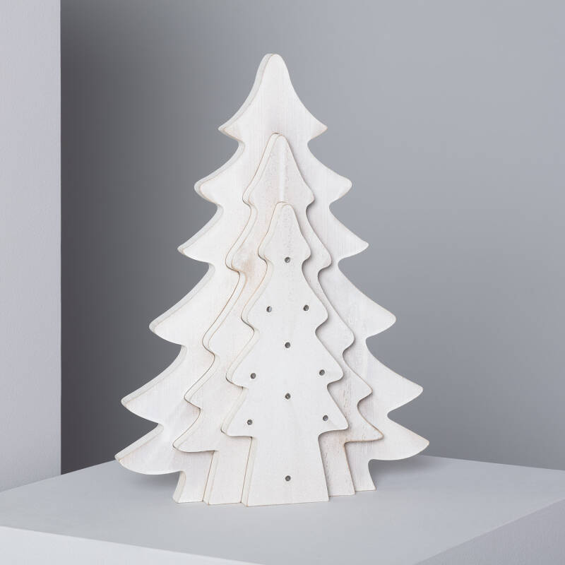 Image of Edit Kolm Wood Battery Operated LED Christmas Tree