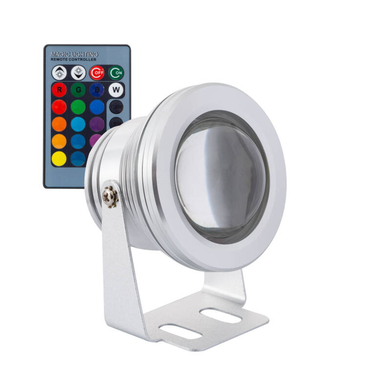 Image of Edit 7W Colour Changing LED Garden Spotlight IP67 - Chrome