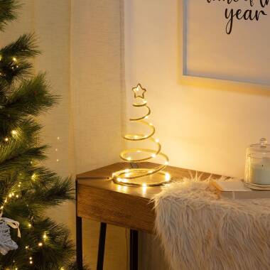 Edit Spiraly Battery Operated LED Christmas Tree