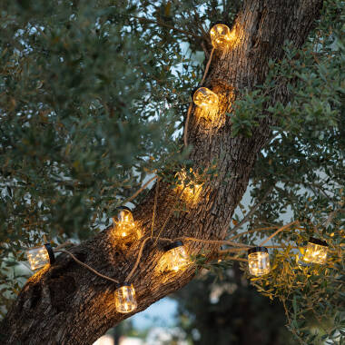 Image of 3.8M Edit Jar Solar LED String Lights - 10 Lights